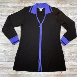 Sold. Exclusively Misook Zip front cardigan top